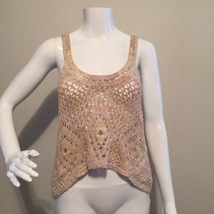 Free People Crochet Tank Top Size Medium